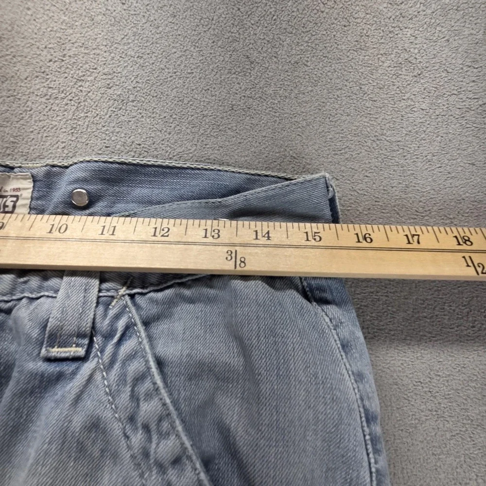 VTG Levis Engineered Jeans Mens Blue Light Wash Twisted Buckle Back Fits 30x30‎